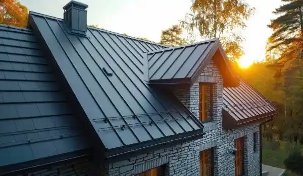 Schwarzes Blechdach auf Landhaus Bezirk Imst Schwarzes Blechdach auf Landhaus Bezirk Imst