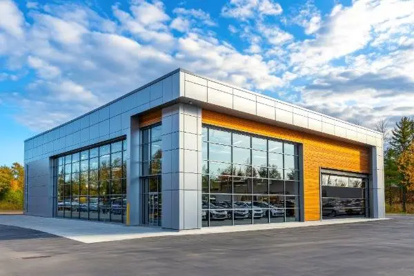 Metall-Glas-Fassade für Autohaus Raum Imst Metall-Glas-Fassade für Autohaus Raum Imst